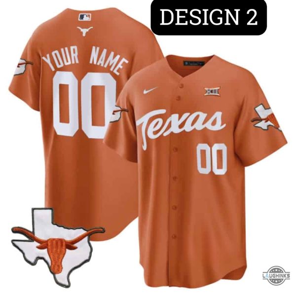 nike custom texas longhorns baseball jersey shirt replica