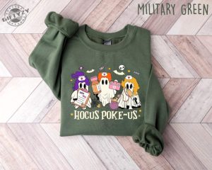 Hocus Pokeus Witch Nurse Halloween Shirt Medical Lab Tech Halloween Sweatshirt Er Crew Tshirt Spooky Health Professional Hoodie Hocus Pokeus Gift giftyzy 2