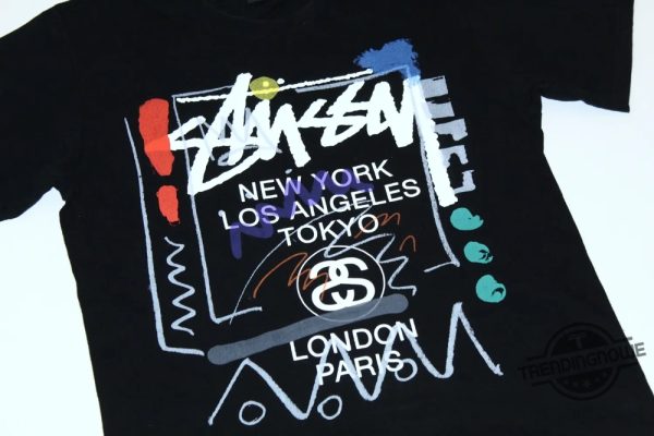 Stussy World Tour Shirt Stussy T Shirt Stussy Worldwide Multicolor Paint Shirt trendingnowe 2