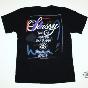 Stussy World Tour Shirt Stussy T Shirt Stussy Worldwide Multicolor Paint Shirt trendingnowe 3