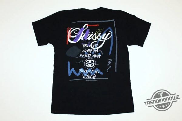 Stussy World Tour Shirt Stussy T Shirt Stussy Worldwide Multicolor Paint Shirt trendingnowe 3