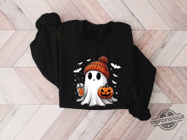 Cute Ghost Sweatshirt Funny Spooky Sweatshirt Womens Ghost Sweatshirt Spooky Season Halloween Party Shirt Fall Ghost Shirt trendingnowe 3