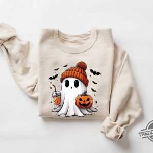 Cute Ghost Sweatshirt Funny Spooky Sweatshirt Womens Ghost Sweatshirt Spooky Season Halloween Party Shirt Fall Ghost Shirt trendingnowe 4