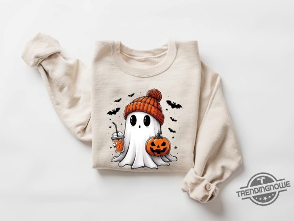 Cute Ghost Sweatshirt Funny Spooky Sweatshirt Womens Ghost Sweatshirt Spooky Season Halloween Party Shirt Fall Ghost Shirt trendingnowe 4