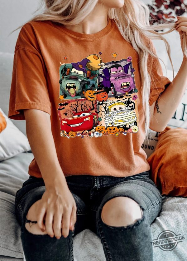 Retro Cars Movie Characters Halloween Shirt Cars Movie Halloween Shirt Disneyland Halloween Tee Pixar Cars Halloween Shirt trendingnowe 3