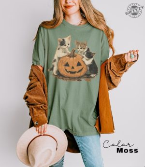 Vintage 90S Cat Halloween Shirt Spooky Season Tshirt Pumpkin Sweatshirt Cat Lover Hoodie Black Cat Shirt giftyzy 2