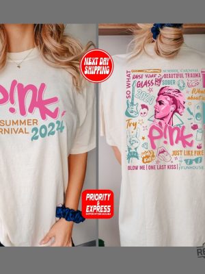 Pink Tour Tshirt Pink Summer Carnival Setlist Pink Summer Carnival Tour Setlist P Nk Tour 2024 revetee 5