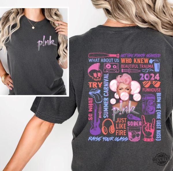 Pink Singer Summer Carnival 2024 Tour Shirt Pink Summer Carnival Setlist P Nk Tour 2024 revetee 1 1