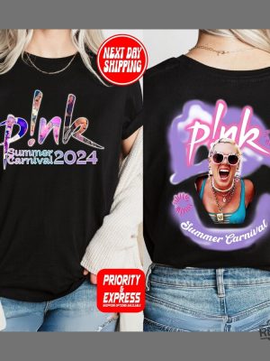 Pink Singer Summer Carnival 2024 Tour Shirt Pink Summer Carnival Setlist P Nk Tour 2024 revetee 3