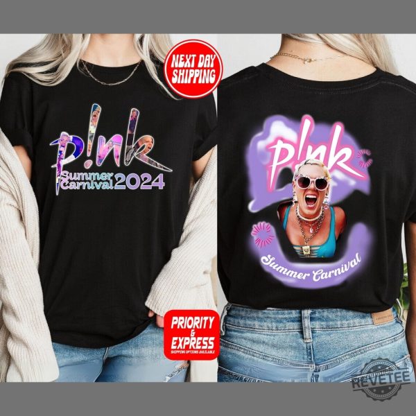 Pink Singer Summer Carnival 2024 Tour Shirt Pink Summer Carnival Setlist P Nk Tour 2024 revetee 3