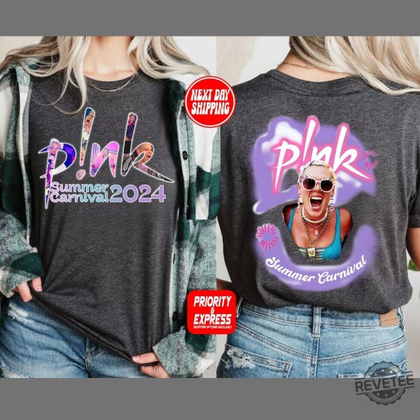 Pink Singer Summer Carnival 2024 Tour Shirt Pink Summer Carnival Setlist P Nk Tour 2024 revetee 4