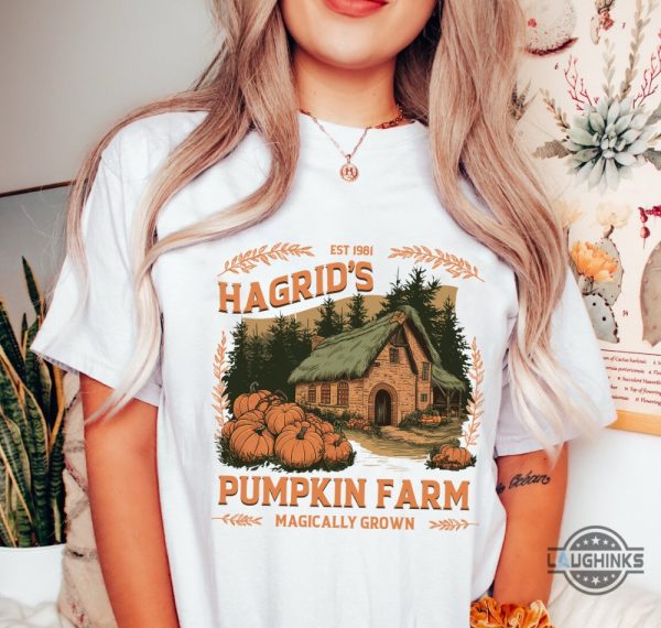 hagrids pumpkin farm magically grown shirt harry potter est 1981 halloween tee