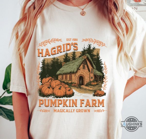 hagrids pumpkin farm magically grown shirt harry potter est 1981 halloween tee