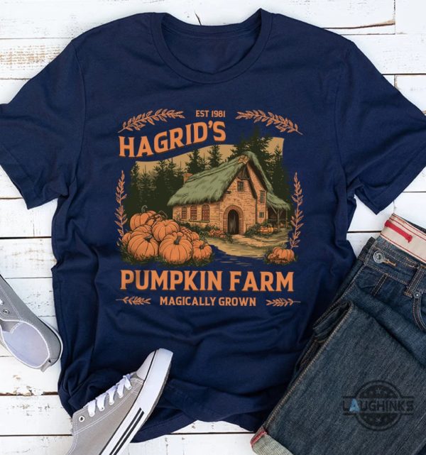 hagrids pumpkin farm magically grown shirt harry potter est 1981 halloween tee