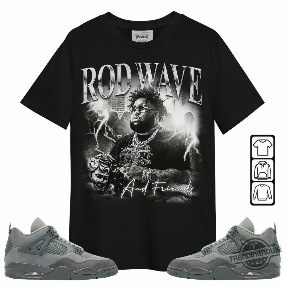 Retro Wet Cement 4S Shirt Rod Wave Rap Unisex Shirt Hoodie Sweatshirt