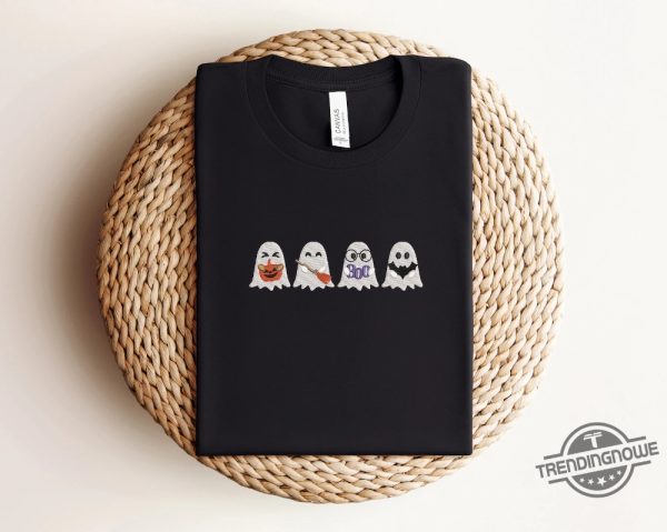 Embroidered Cute Ghost Sweatshirt Embroidered Halloween Shirt Halloween Ghost Sweatshirt Halloween Cute Ghost Shirt trendingnowe 2