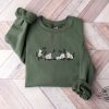 Embroidered Ghost Cat Sweatshirt Embroidered Halloween Shirt Halloween Ghost Cat Sweatshirt Funny Halloween Shirt trendingnowe 1