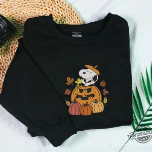 Snoopy Halloween Embroidered Sweatshirt Snoopy Pumpkin Sweatshirt Halloween Embroidered Sweatshirt Halloween Sweatshirt trendingnowe 2