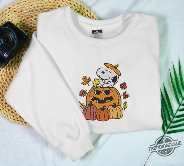 Snoopy Halloween Embroidered Sweatshirt Snoopy Pumpkin Sweatshirt Halloween Embroidered Sweatshirt Halloween Sweatshirt trendingnowe 3