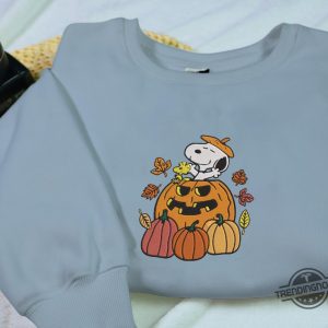 Snoopy Halloween Embroidered Sweatshirt Snoopy Pumpkin Sweatshirt Halloween Embroidered Sweatshirt Halloween Sweatshirt trendingnowe 4