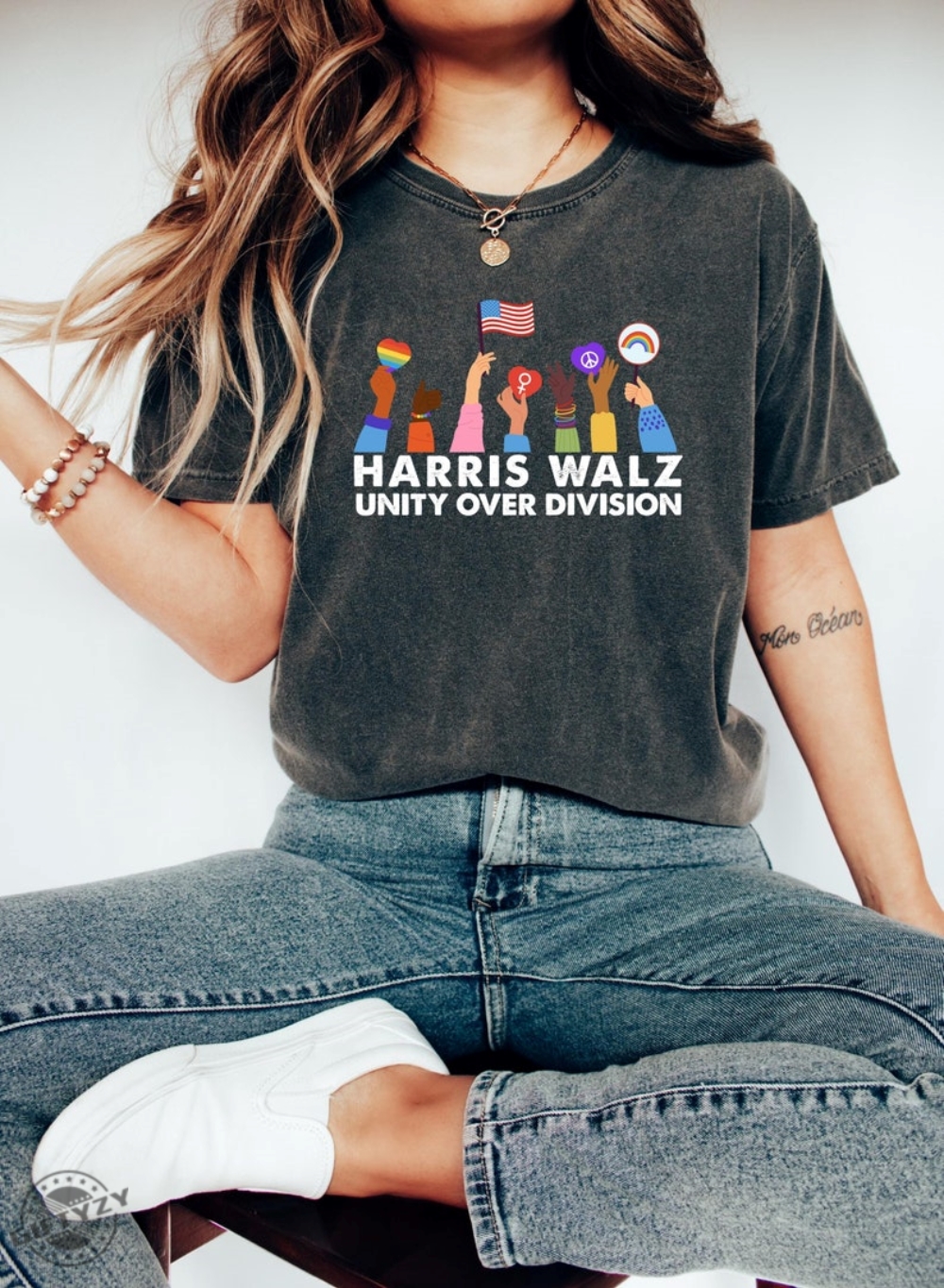 Kamala Harris Tim Walz 2024 Shirt Election 2024 Sweatshirt Gift For Democrat Hoodie Unity Over Division Tshirt Democrat Top Harris Shirt