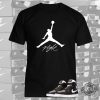 Sneaker Tee Shirt To Match Air Jordan Shoes Jumpman Flight White Text revetee 1