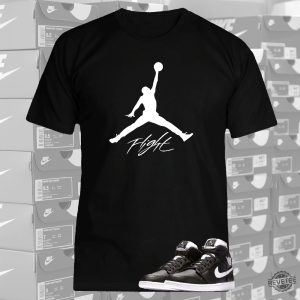 Sneaker Tee Shirt To Match Air Jordan Shoes Jumpman Flight White Text revetee 2