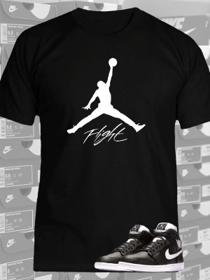 Sneaker Tee Shirt To Match Air Jordan Shoes Jumpman Flight White Text revetee 2