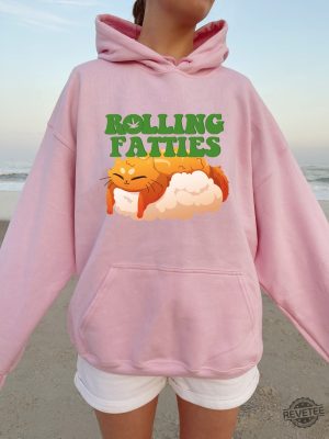 Rolling Fatties Sweatshirt Minimalist 420 Cat Weed Marijuana Tshirt Funny Cat Mom Themed Hoodie revetee 2