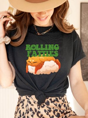 Rolling Fatties Sweatshirt Minimalist 420 Cat Weed Marijuana Tshirt Funny Cat Mom Themed Hoodie revetee 3