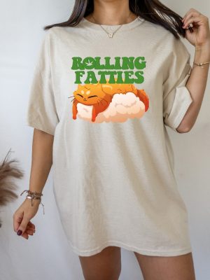 Rolling Fatties Sweatshirt Minimalist 420 Cat Weed Marijuana Tshirt Funny Cat Mom Themed Hoodie revetee 4