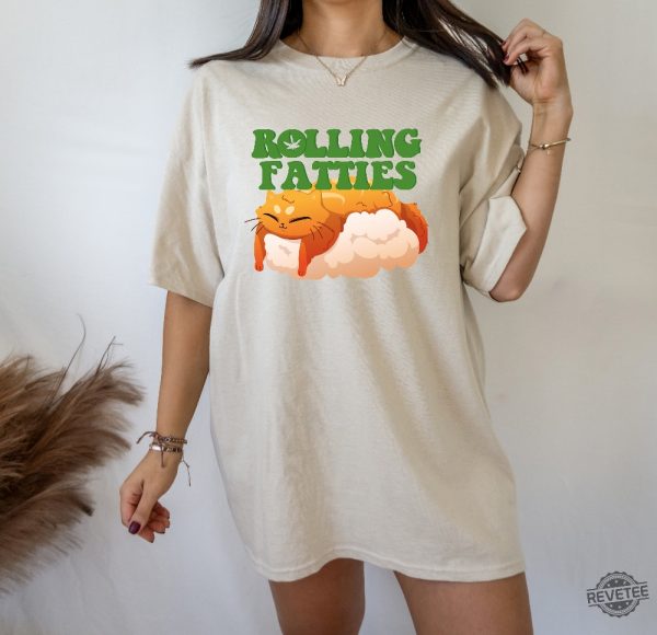 Rolling Fatties Sweatshirt Minimalist 420 Cat Weed Marijuana Tshirt Funny Cat Mom Themed Hoodie revetee 4