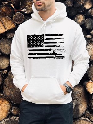 Fishing T Shirt With American Flag Hoodie Patriotic Hoodie American Flag Fishing Hoodie revetee 2