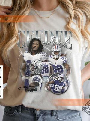 Ceedee Lamb Dallas Football Shirt Cowboys Shirt Christmas Gift Unisex Football 90S Vintage Fan Gift revetee 2