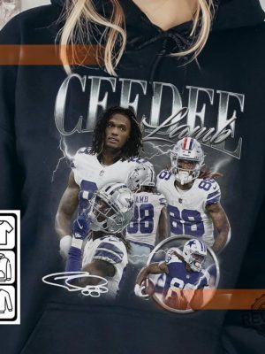 Ceedee Lamb Dallas Football Shirt Cowboys Shirt Christmas Gift Unisex Football 90S Vintage Fan Gift revetee 3