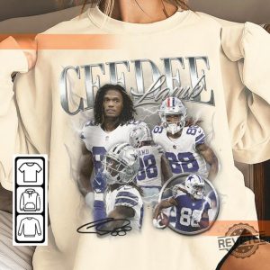 Ceedee Lamb Dallas Football Shirt Cowboys Shirt Christmas Gift Unisex Football 90S Vintage Fan Gift revetee 5