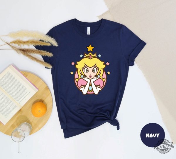 Princess Peach Star Shirt Princess Peach Shirt Princess Peach Crown Shirt Pink Princess Super Mario Shirt revetee 1