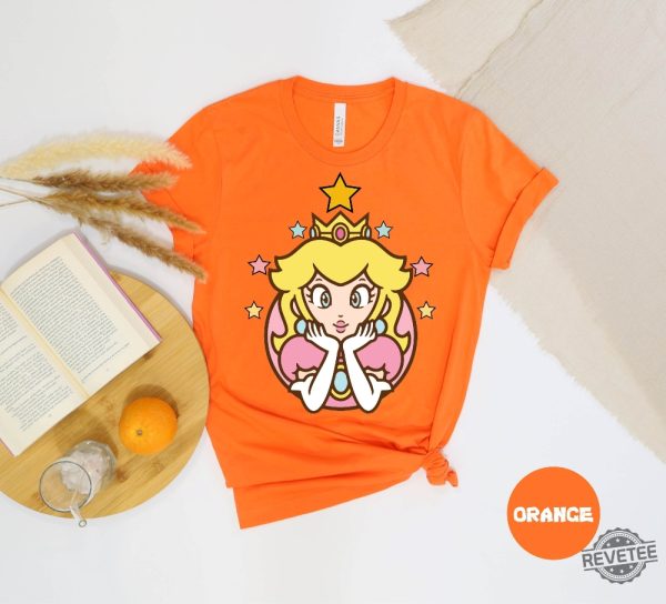 Princess Peach Star Shirt Princess Peach Shirt Princess Peach Crown Shirt Pink Princess Super Mario Shirt revetee 2