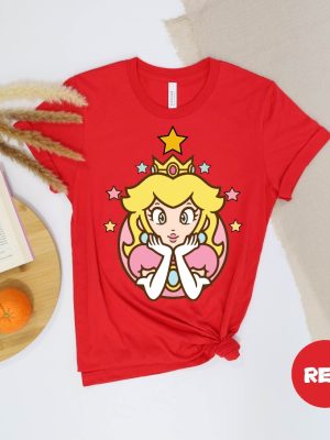 Princess Peach Star Shirt Princess Peach Shirt Princess Peach Crown Shirt Pink Princess Super Mario Shirt revetee 3