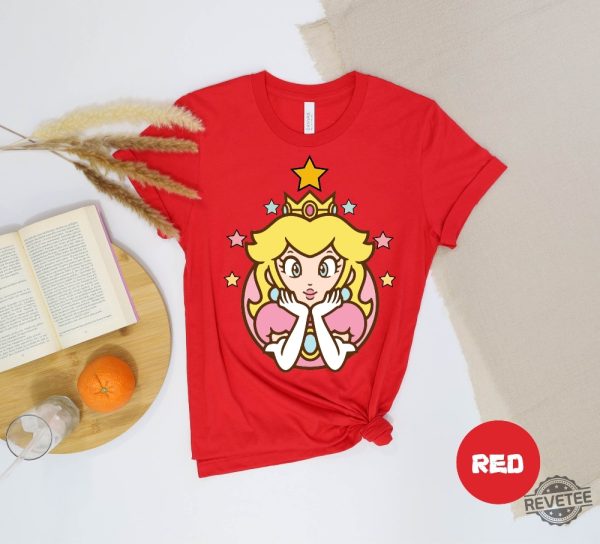 Princess Peach Star Shirt Princess Peach Shirt Princess Peach Crown Shirt Pink Princess Super Mario Shirt revetee 3