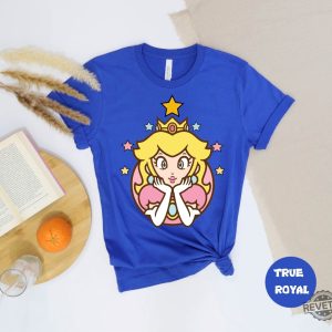 Princess Peach Star Shirt Princess Peach Shirt Princess Peach Crown Shirt Pink Princess Super Mario Shirt revetee 4