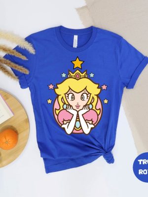 Princess Peach Star Shirt Princess Peach Shirt Princess Peach Crown Shirt Pink Princess Super Mario Shirt revetee 4