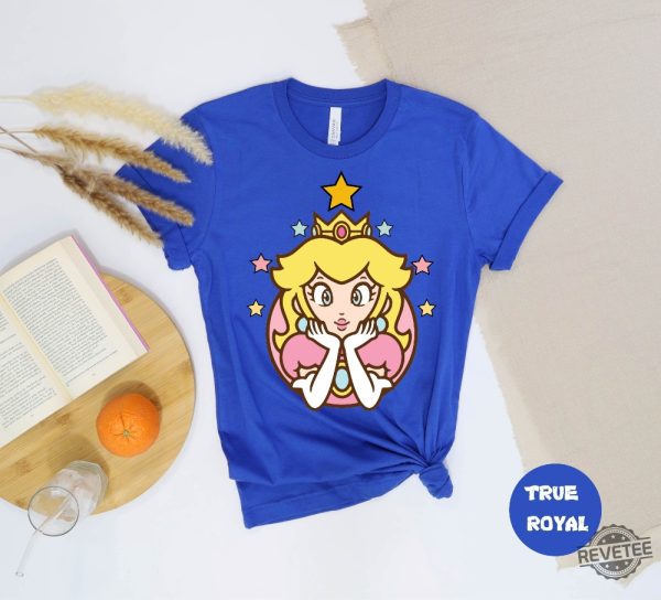 Princess Peach Star Shirt Princess Peach Shirt Princess Peach Crown Shirt Pink Princess Super Mario Shirt revetee 4