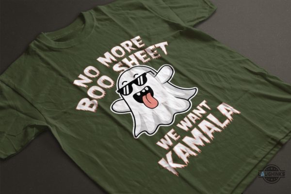 no more boo sheet we want kamala shirt funny kamala harris halloween tee