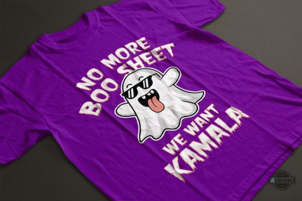 no more boo sheet we want kamala shirt funny kamala harris halloween tee