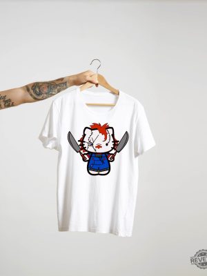 Hello Kitty Chucky Tshirts Halloween Hello Movie Kitty Shirt Kitty Horror Movie Villains Hello Kitty Chucky Shirt revetee 3