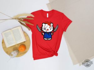 Hello Kitty Chucky Tshirts Halloween Hello Movie Kitty Shirt Kitty Horror Movie Villains Hello Kitty Chucky Shirt revetee 6