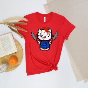 Hello Kitty Chucky Tshirts Halloween Hello Movie Kitty Shirt Kitty Horror Movie Villains Hello Kitty Chucky Shirt revetee 6