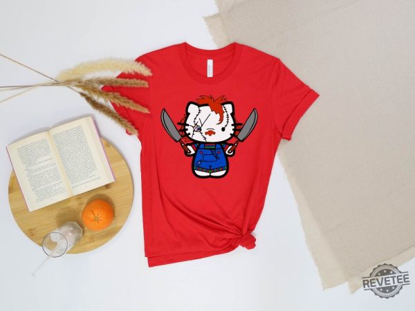 Hello Kitty Chucky Tshirts Halloween Hello Movie Kitty Shirt Kitty Horror Movie Villains Hello Kitty Chucky Shirt revetee 6