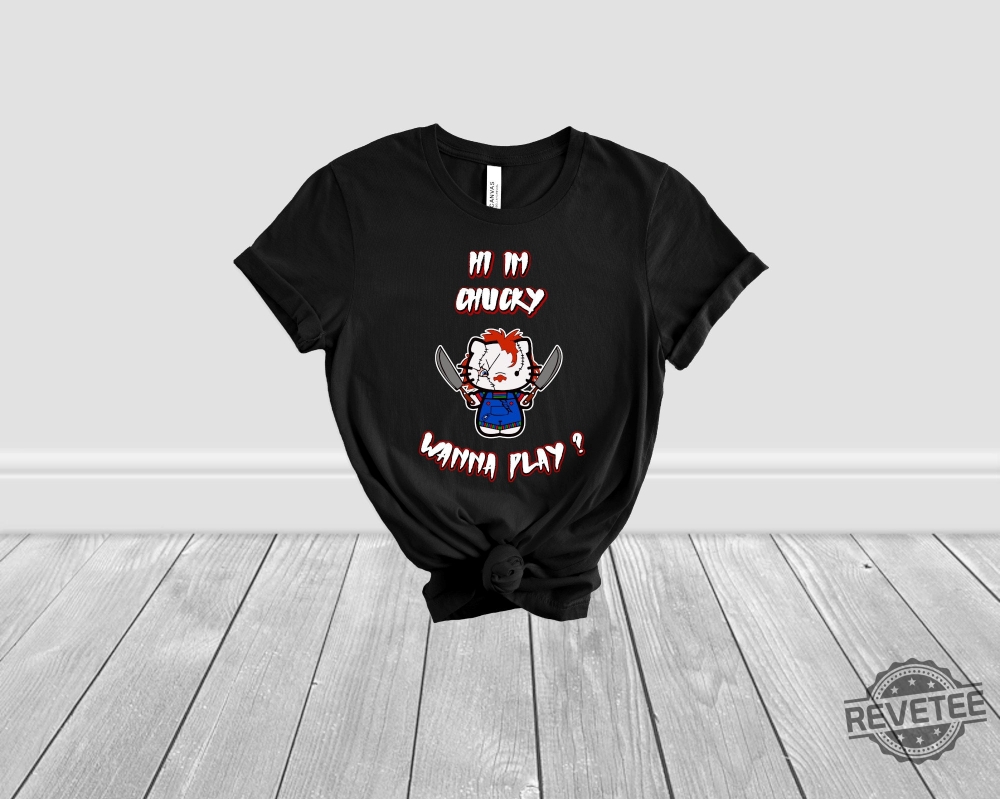 Hello Kitty Shirt Hello Kitty Horror Movie Shirt Horror Movie Hi Im Chucky Shirt Hello Kitty Chucky Shirt